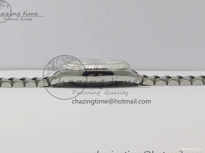 0415 TopPick Day-Date 36 SS 128239 Bp Maker Best Edition Black Dial Crystral Markers on President Bracelet 3149